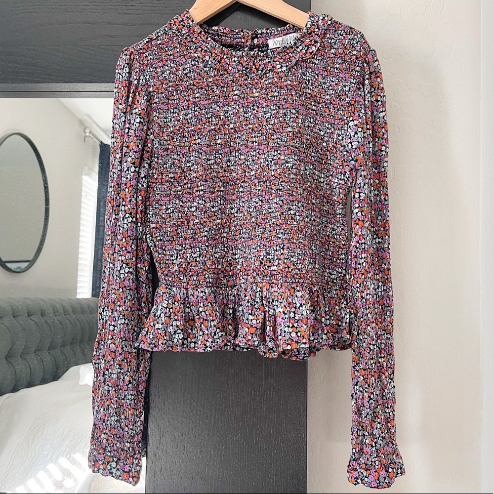 Patrons of Peace Floral Smocked Longsleeve Top
